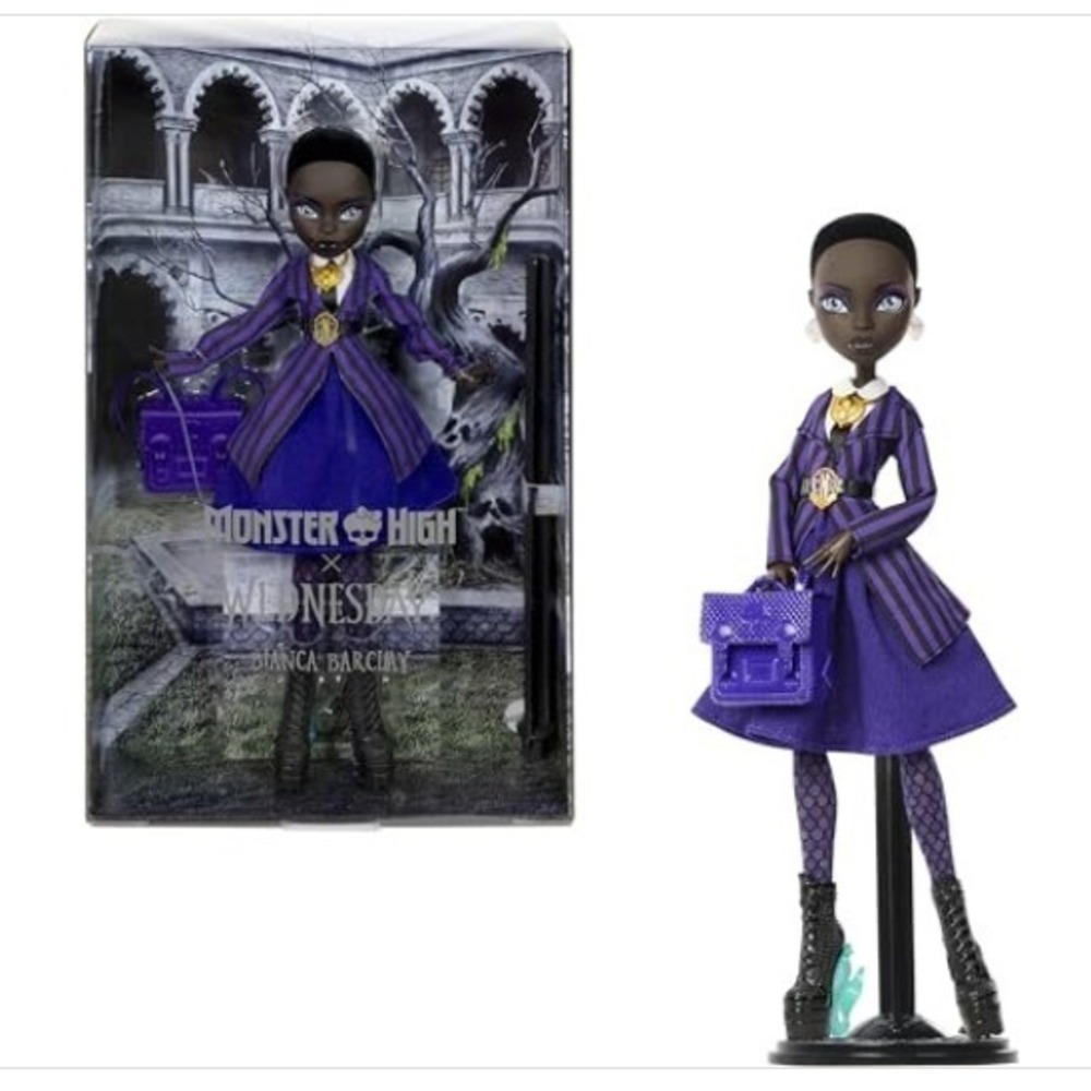 Monster High X Wednesday Doll and Accessories Bianca Barclay Collectible